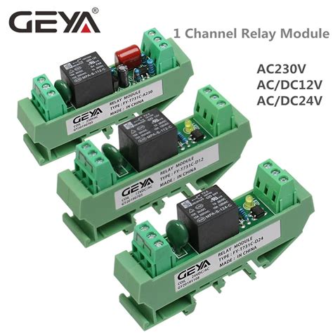 Free Shipping Geya 1 Channel Relay Module Board 12v 24v 230v 1ch Relay