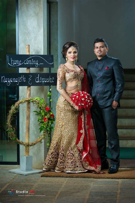 Lovely sri lankan home coming coulpe. | Wedding frocks, Bridesmaid