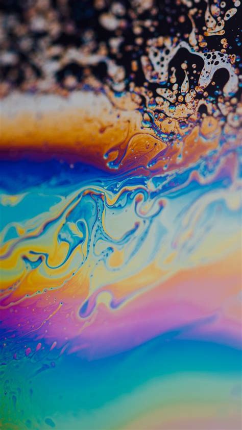 Download Wallpaper 540x960 Paint Stains Fluid Art Abstraction