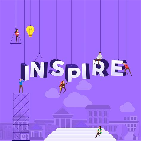 Team Hard At Work Constructing The Word Inspire 2173252 Vector Art At