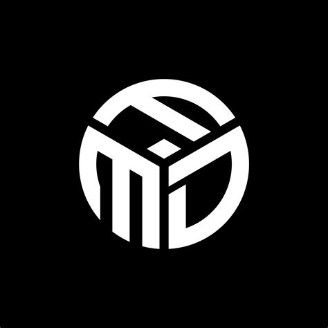Diseño De Logotipo De Letra Fmd Sobre Fondo Negro Concepto De Logotipo