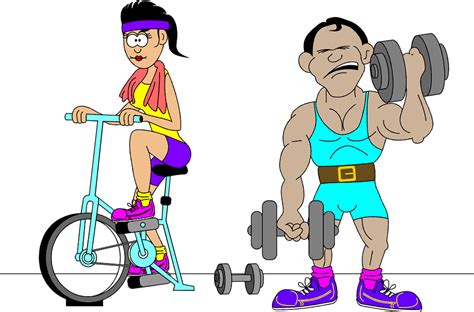 People Working Out Clip Art