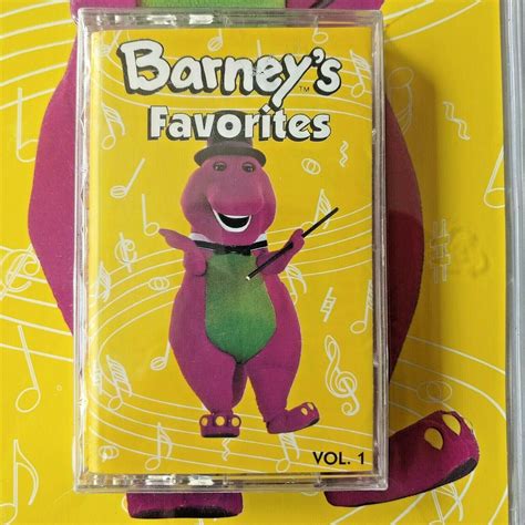 Barney's Favorites Vol 1 Cassette Tape 27 Sing-along Lyrics Purple ...