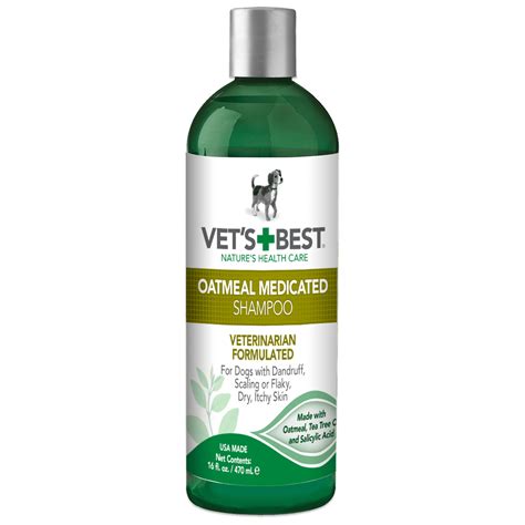 Vets Best Oatmeal Medicated Dog Shampoo 16 Oz