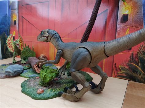 Velociraptor Jurassic Park Amber Collection By Mattel Dinosaur Toy