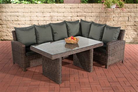 Poly Rattan Garten Essgruppe Esstisch Sitzgruppe Minari Braun 5Mm von