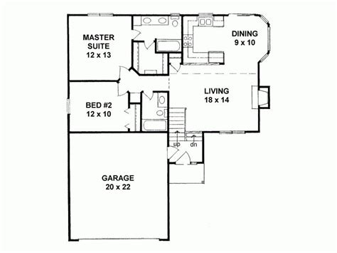 2 bedroom cottage plans with garage. Inspirational Two Bedroom House Plans With Garage - New ...