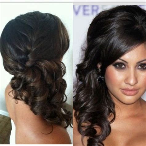 Part the front of your hair in a messy middle parting. Brides maid hair. Front and back! // This is the hair ...