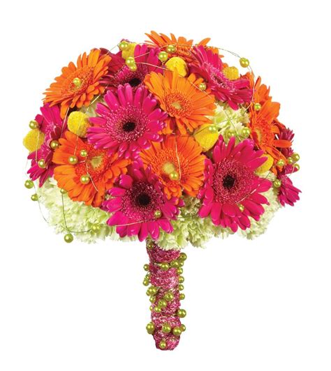 Gerber Daisy Bridal Bouquet And Table Centerpiece For