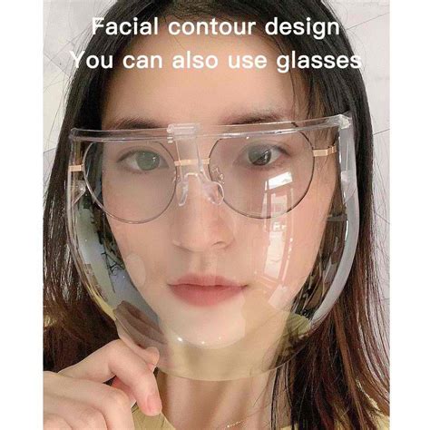 oversized full shield large mirror protective acrylic full face sunglasses blocc eye protection