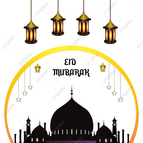 Eid Mubarak Mosque Vector Art Png Eid Mubarak Vector Design With