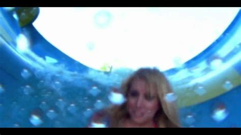 sexy hot girl sliding in water park caught in bikini youtube