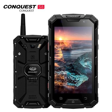 Conquest S8 Rugged Phone 2018 Edition 4g Gps Nfc Fingerprint Scanner