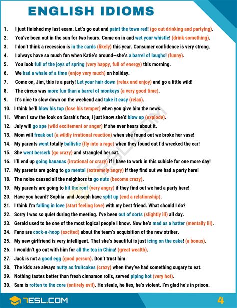 Download List Of Idioms With Meanings And Sentences Pdf Printtm