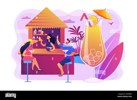 beach bar concept vector illustration stock vector image and art alamy