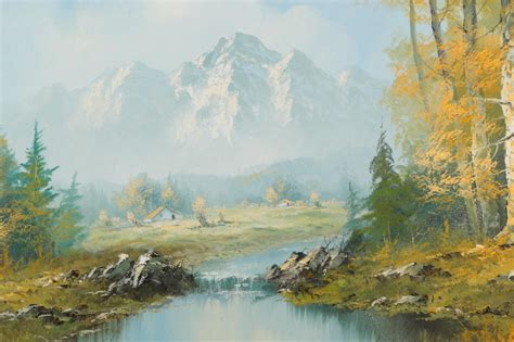 Oil Painting On Canvas Of Mountain Landscape Ebth