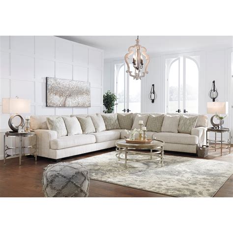 Signature Design By Ashley Rawcliffe 3 Piece Sectional With Scatterback