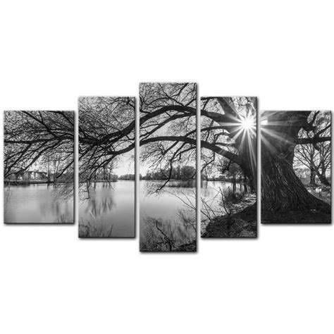 Wall Art Canvas Prints Picture Black And White Tree