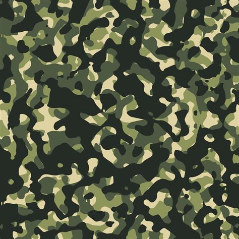 Army Camouflage Vector Seamless Pattern Texture Military Camouflage