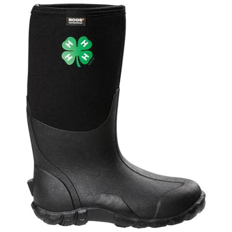 Bogs Mens Classic Tall 4 H Neoprene Rubber Boots Black 14 72621