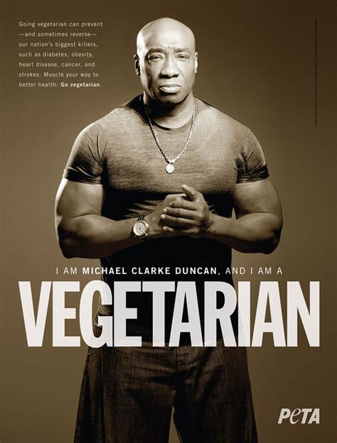 Michael Clarke Duncan Appears In Peta Vegetarian Ad Look To The Stars