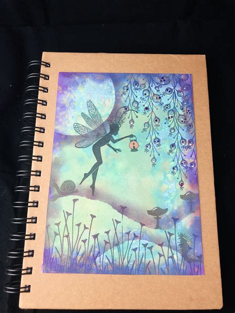 Make a cover with paper, paint, or fabric or create a collage on the front with stickers and pictures. A beautifully decorated notebook with fairy picture cover ...