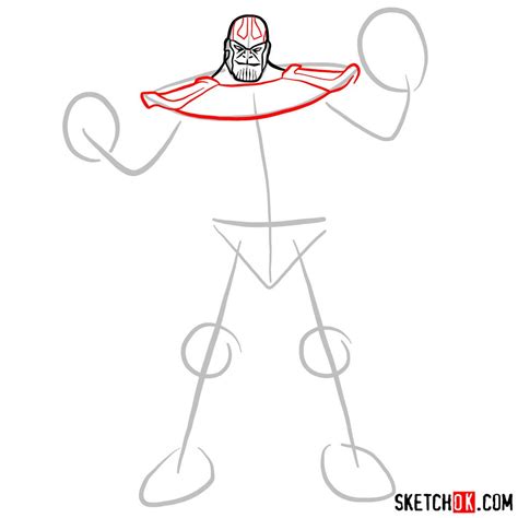How To Draw Thanos From Marvel Comics In Full Growth Step By Step