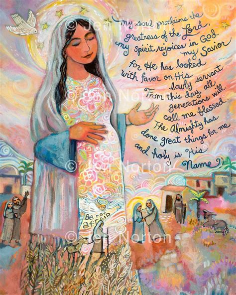 Canticle Of Mary Catholic Biblical Wall Art Print Blessed Mother