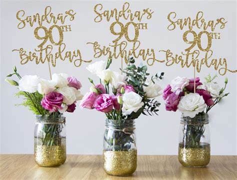 90a cumpleaños centros de mesa 90a centros de mesa 90th | Etsy
