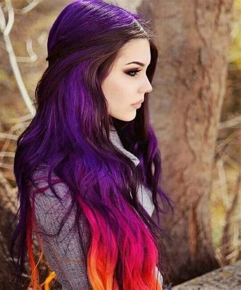 95 Purple Hair Color Highlights Lowlights For Dark ...