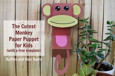 The Most Adorable Monkey Paper Puppet With Free Template