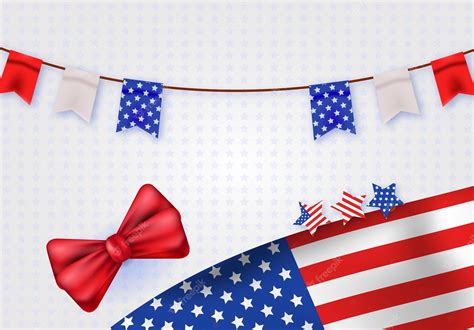 Premium Vector Independence Day With America Flag Background