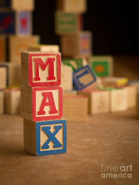 Max Alphabet Blocks Photograph By Edward Fielding Pixels