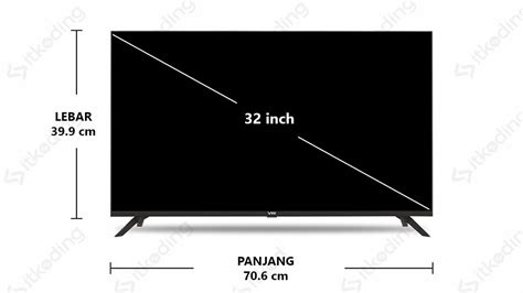 Ukuran Tv 32 Inch Berapa Cm Ini Panjang Lebar Yang Benar
