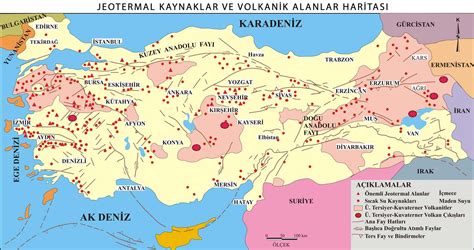 Türkiyedeki Volkanik Alanlar ve Jeotermal Kaynaklar Kısa Bilgiler