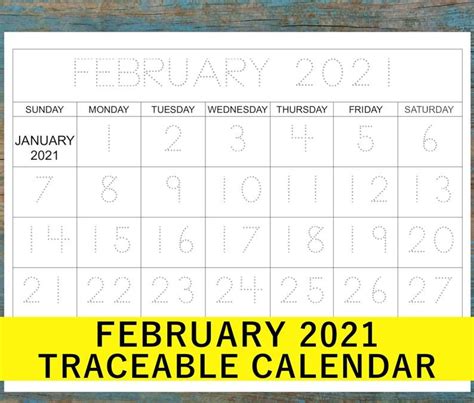 January 2023 And December 2022 Tracing Calendar For Kids Etsy Kids