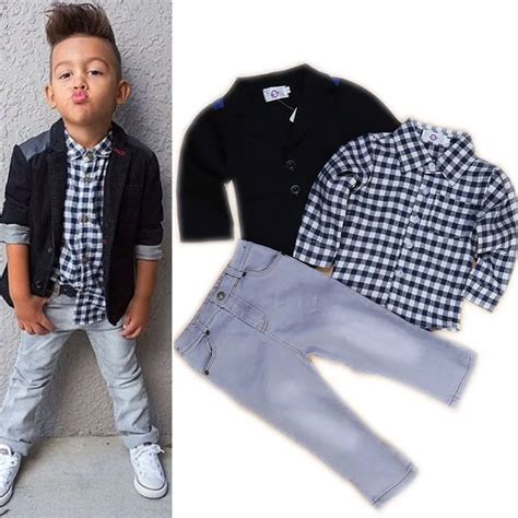 Buy 2016 Brand New Toddler Boys Clothing Set 3 Pcs