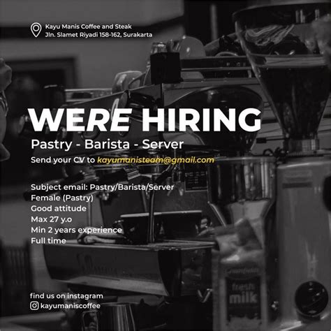 Lowongan kerja bank bca terbaru 2021. Lowongan Kerja Barista Kayu Manis Coffee Steak Solo - INFO LOKER SOLO