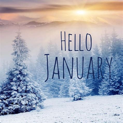 Cold Days And Snowy Nights Hello January Winter Sky Months In A Year