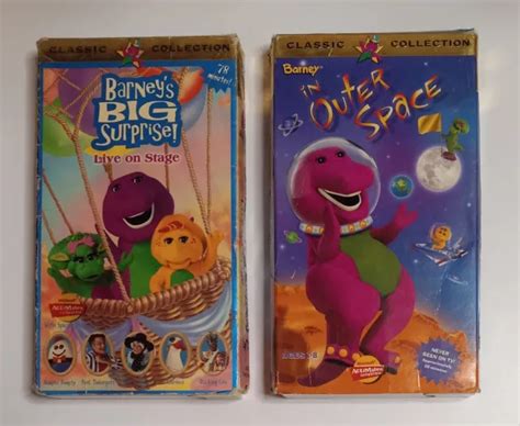 Lot Of 2 Barney Classic Collection Vhs Barneys Big Surprise And In