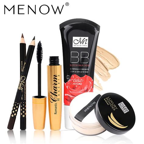 Menow Brand Groothandel Make Up Set Gouden Buizen Dikke Mascara Set Met T Twee Potlood Banaan