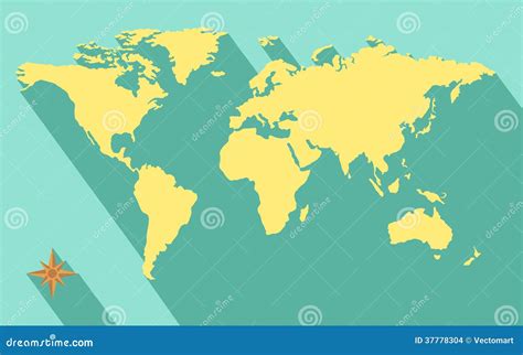 World Map Stock Vector Illustration Of Australia Creative 37778304