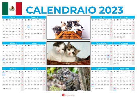 Calendario 2023 México Con Festivos Pdf