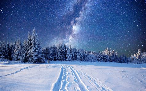 Winter 4k Wallpaper 3840x2400 In 2020 Snow Night