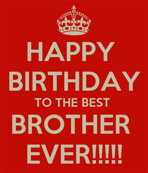 Happy Birthday To The Best Brother Ever Poster Colleen Keep
