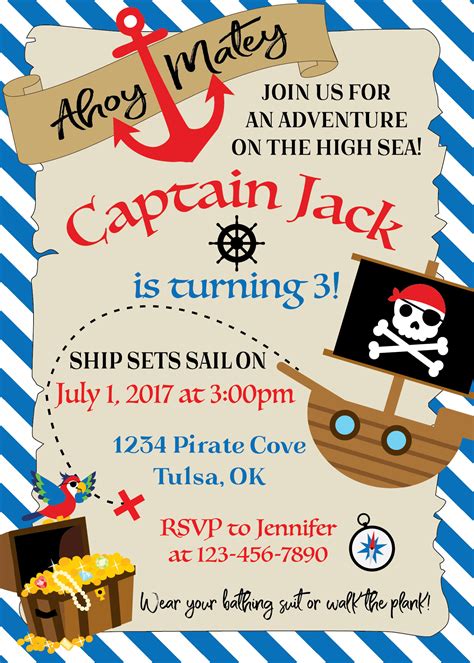 Pirate Party Invitations