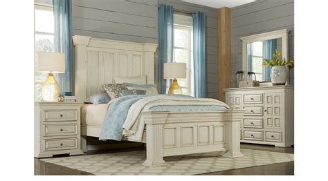 White king bedroom set color. Ash (gray) worth Ivory (off-white) 5 Pc King Panel Bedroom ...