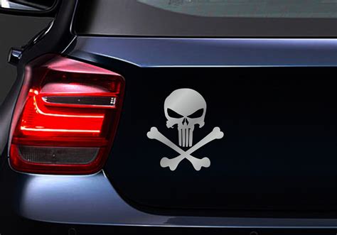 Punisher Crossbones Vinyl Decal Sticker Etsy