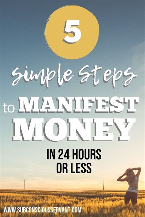 How to manifest money in 24 hours. How to Manifest Money in 24 Hours - 5 Simple Steps