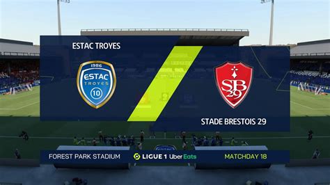 Fifa 22 Estac Troyes Vs Stade Brestois 29 Ligue 1 Uber Eats Gameplay Youtube